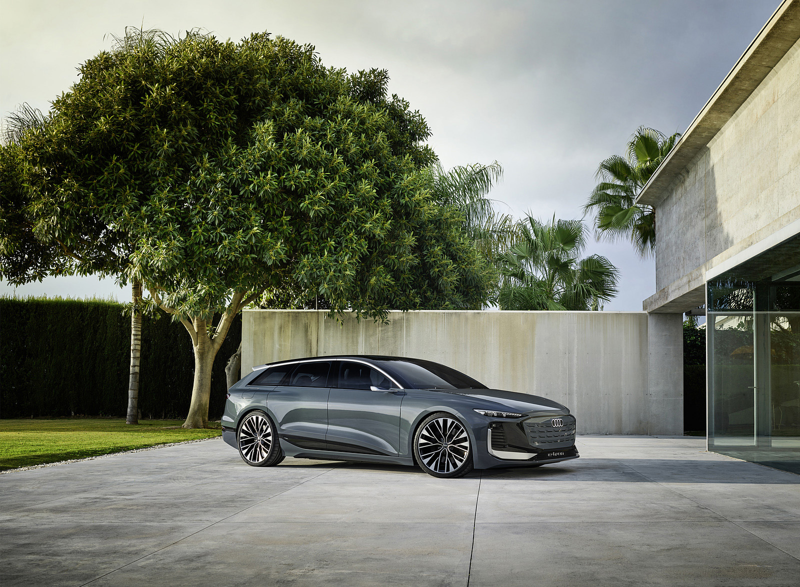 2022 Audi A6 Avant e-tron Concept (Color: Neptune Valley) Front Three-Quarter Wallpapers (13)