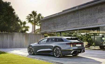 2022 Audi A6 Avant e-tron Concept (Color: Neptune Valley) Rear Three-Quarter Wallpapers 450x275 (15)