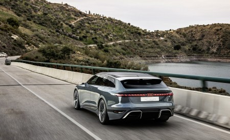 2022 Audi A6 Avant e-tron Concept (Color: Neptune Valley) Rear Three-Quarter Wallpapers 450x275 (4)