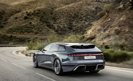 2022 Audi A6 Avant e-tron Concept (Color: Neptune Valley) Rear Three-Quarter Wallpapers 450x275 (2)
