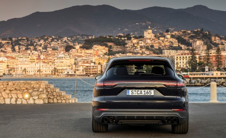 2022 Porsche Cayenne Platinum Edition (Color: Jet Black Metallic) Rear Wallpapers 450x275 (16)