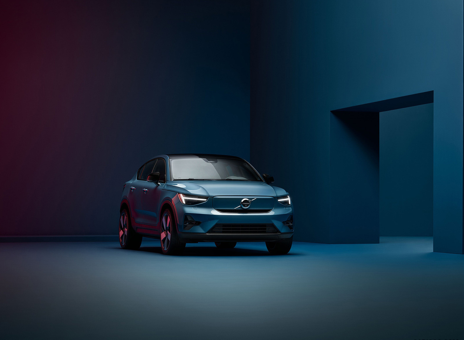 2023 Volvo XC40 Recharge (Color: Fjord Blue) Front Wallpapers (5)