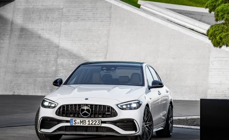 2023 Mercedes-AMG C 43 4MATIC (Color: Opalite White) Front Wallpapers 450x275 (13)
