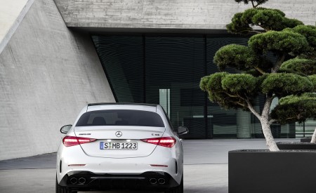 2023 Mercedes-AMG C 43 4MATIC (Color: Opalite White) Rear Wallpapers 450x275 (17)