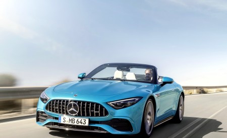 2023 Mercedes-AMG SL 43 (Color: Hyperblue Metallic) Front Wallpapers 450x275 (6)