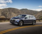 2023 Mercedes-Benz EQS SUV 580 4MATIC AMG Line (Color: Sodalite Blue) Front Three-Quarter Wallpapers 150x120