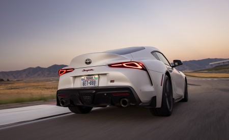 2023 Toyota GR Supra A91-MT Edition (Color: Burnout) Rear Three-Quarter Wallpapers 450x275 (2)
