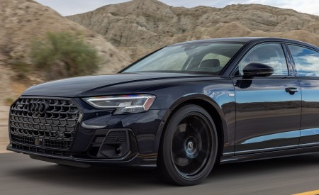 2022 Audi A8 (Color: Firmament Blue; US-Spec) Front Wallpapers 450x275 (13)