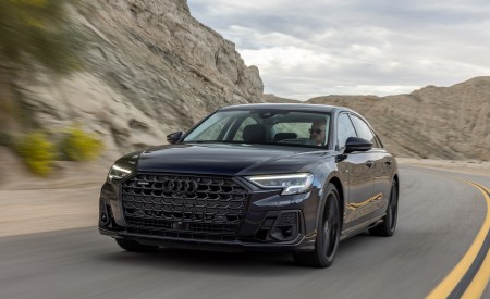 2022 Audi A8 (Color: Firmament Blue; US-Spec) Front Wallpapers 450x275 (5)
