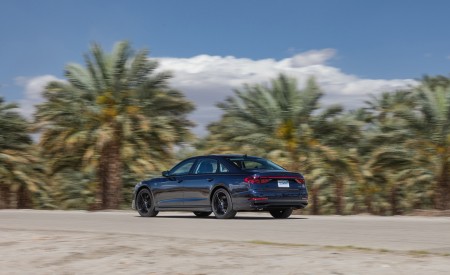 2022 Audi A8 (Color: Firmament Blue; US-Spec) Rear Three-Quarter Wallpapers 450x275 (8)
