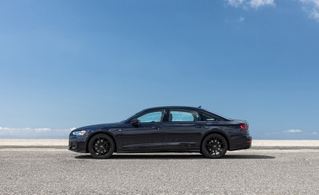 2022 Audi A8 (Color: Firmament Blue; US-Spec) Side Wallpapers 450x275 (27)