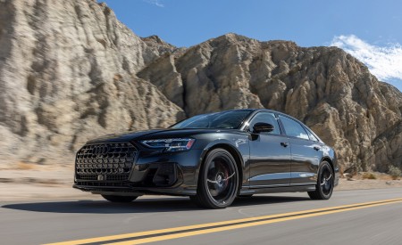 2022 Audi S8 (Color: Vesuvius Gray; US-Spec) Front Three-Quarter Wallpapers 450x275 (5)
