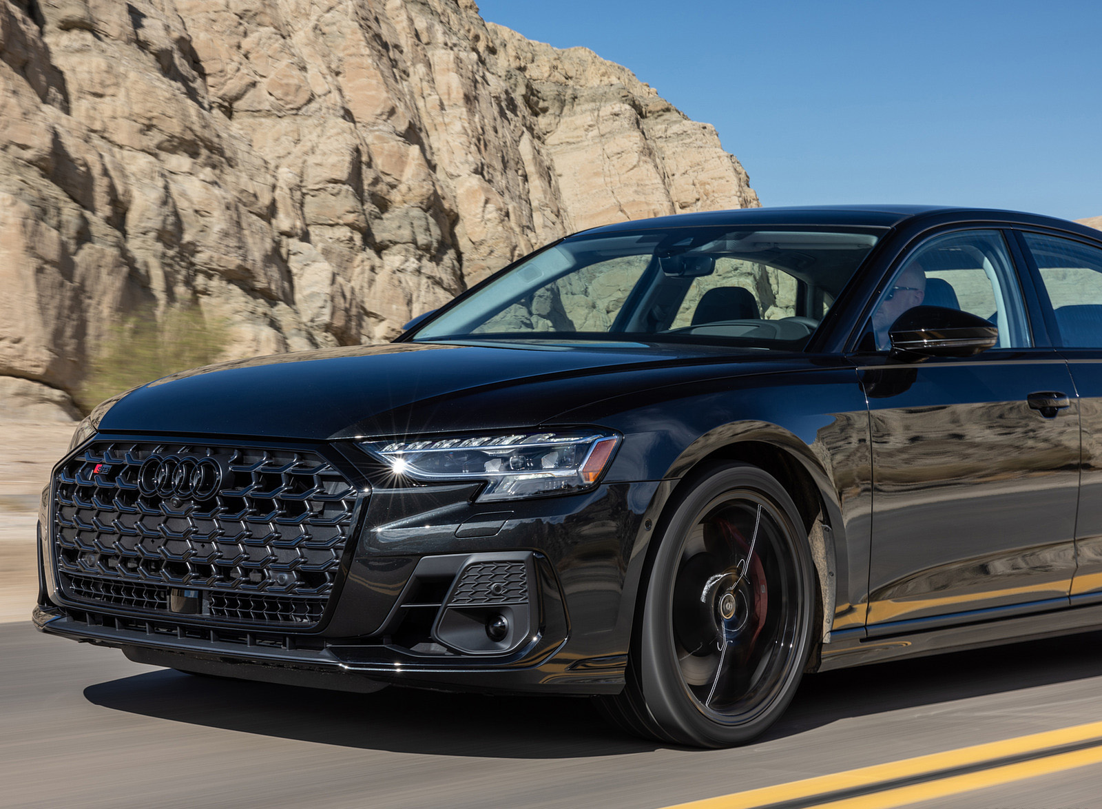 2022 Audi S8 (Color: Vesuvius Gray; US-Spec) Front Wallpapers (9)