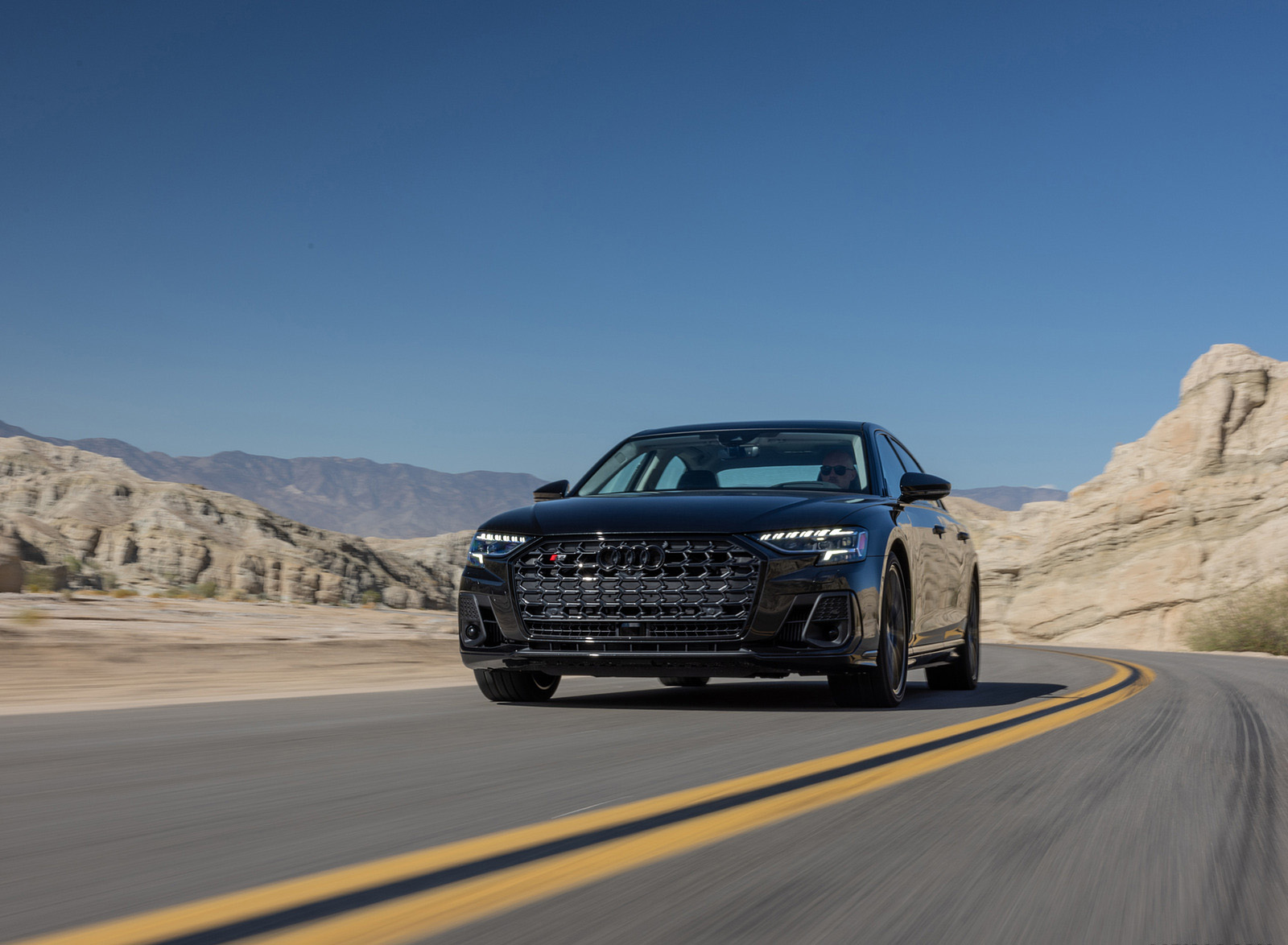 2022 Audi S8 (Color: Vesuvius Gray; US-Spec) Front Wallpapers (2)