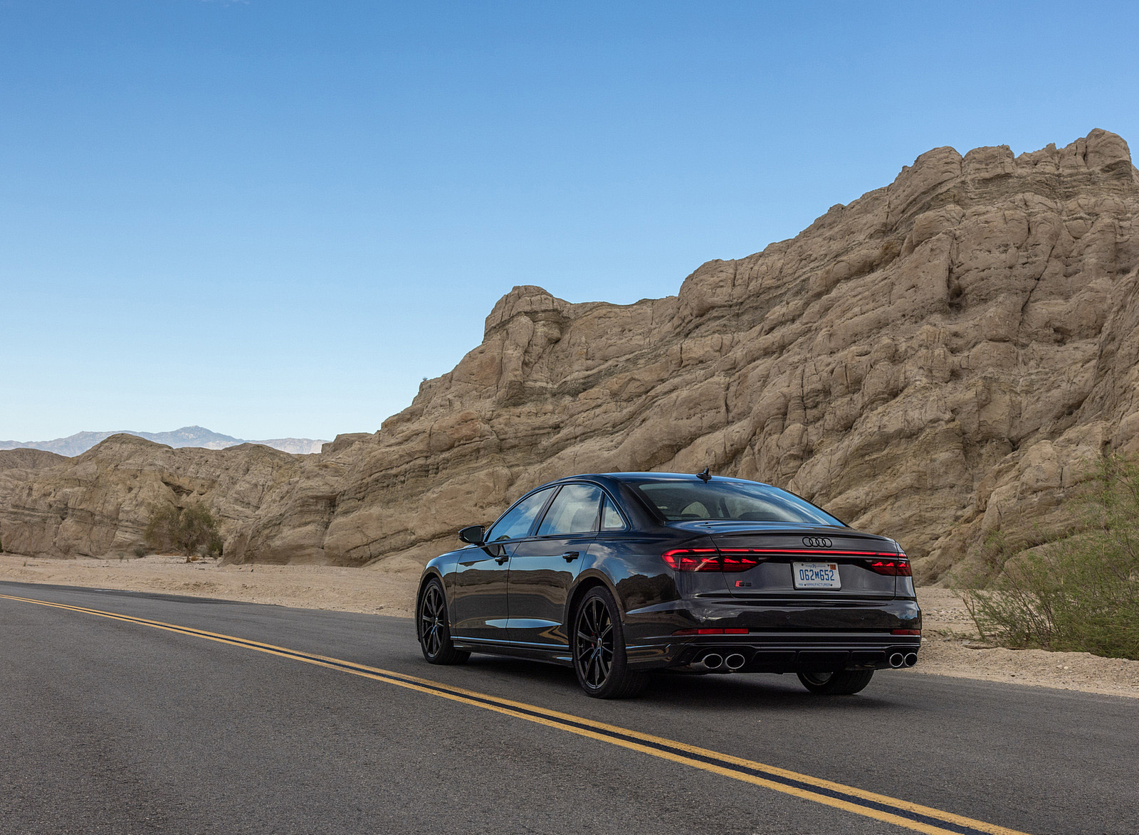 2022 Audi S8 (Color: Vesuvius Gray; US-Spec) Rear Three-Quarter Wallpapers (8)