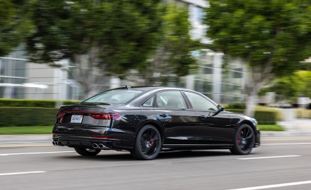 2022 Audi S8 (Color: Vesuvius Gray; US-Spec) Rear Three-Quarter Wallpapers 450x275 (18)
