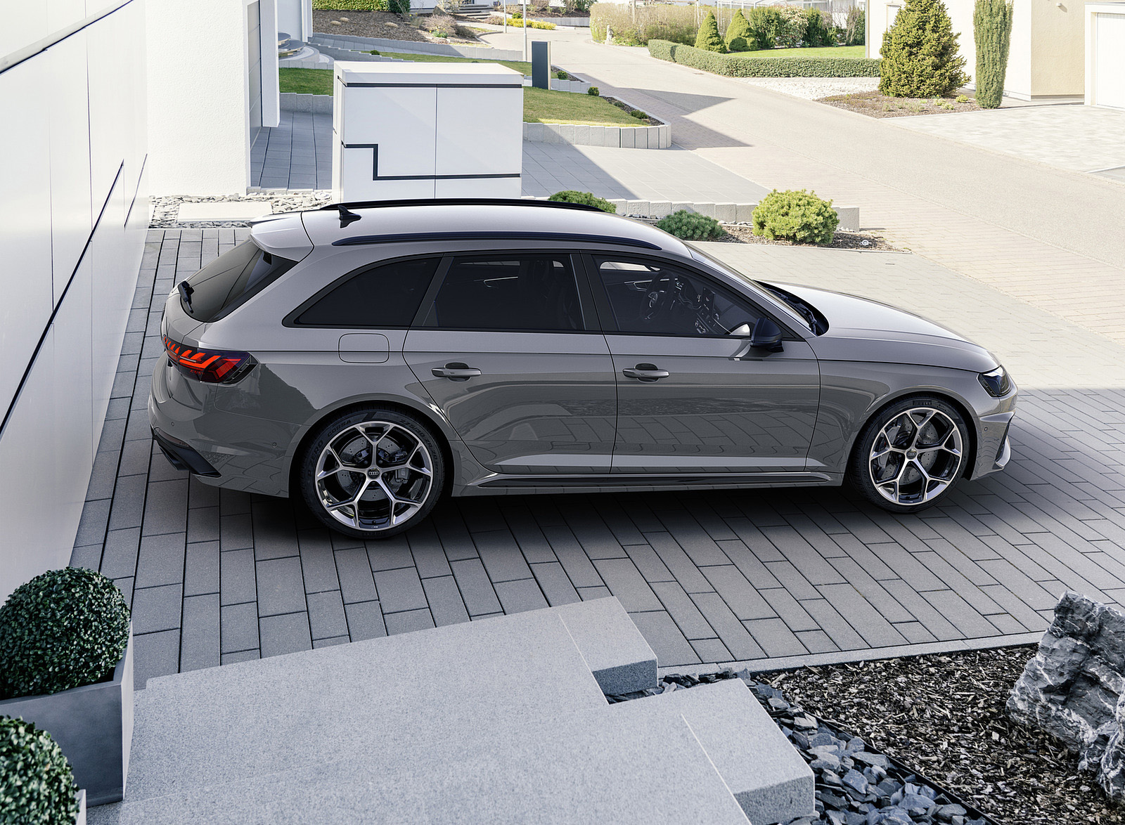 2023 Audi RS 4 Avant Competition Plus (Color: Nardo Grey) Side Wallpapers (12)