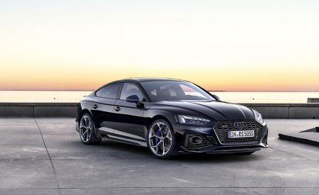 2023 Audi RS 5 Sportback Competition Plus (Color: Sebring Black) Front Three-Quarter Wallpapers 450x275 (7)