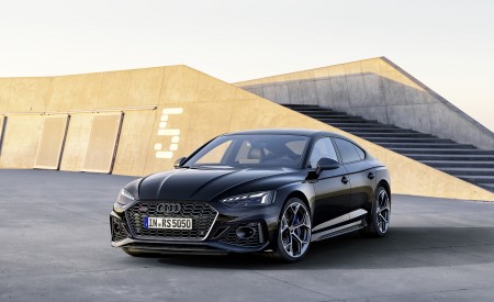 2023 Audi RS 5 Sportback Competition Plus (Color: Sebring Black) Front Three-Quarter Wallpapers 450x275 (8)