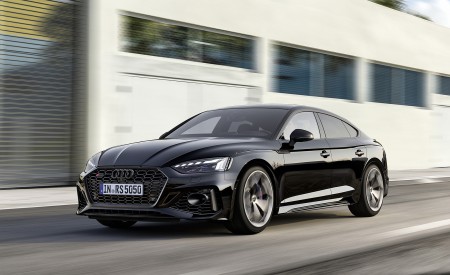 2023 Audi RS 5 Sportback Competition Plus (Color: Sebring Black) Front Three-Quarter Wallpapers 450x275 (4)