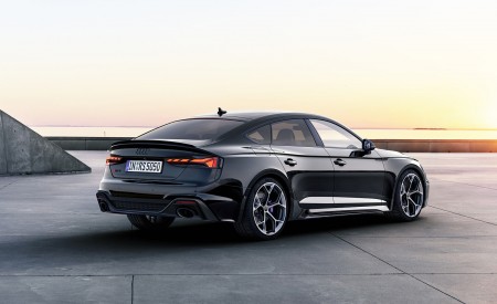 2023 Audi RS 5 Sportback Competition Plus (Color: Sebring Black) Rear Three-Quarter Wallpapers 450x275 (12)