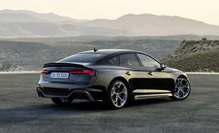 2023 Audi RS 5 Sportback Competition Plus (Color: Sebring Black) Rear Three-Quarter Wallpapers 450x275 (20)