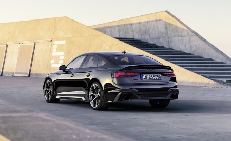 2023 Audi RS 5 Sportback Competition Plus (Color: Sebring Black) Rear Three-Quarter Wallpapers 450x275 (14)