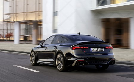 2023 Audi RS 5 Sportback Competition Plus (Color: Sebring Black) Rear Three-Quarter Wallpapers 450x275 (6)