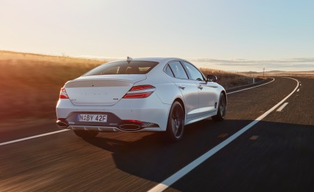 2022 Genesis G70 Sport with Luxury Pack Rear Three-Quarter Wallpapers 450x275 (20)