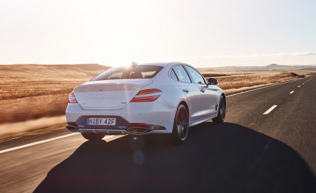 2022 Genesis G70 Sport with Luxury Pack Rear Three-Quarter Wallpapers 450x275 (16)