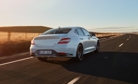 2022 Genesis G70 Sport with Luxury Pack Rear Three-Quarter Wallpapers 450x275 (17)