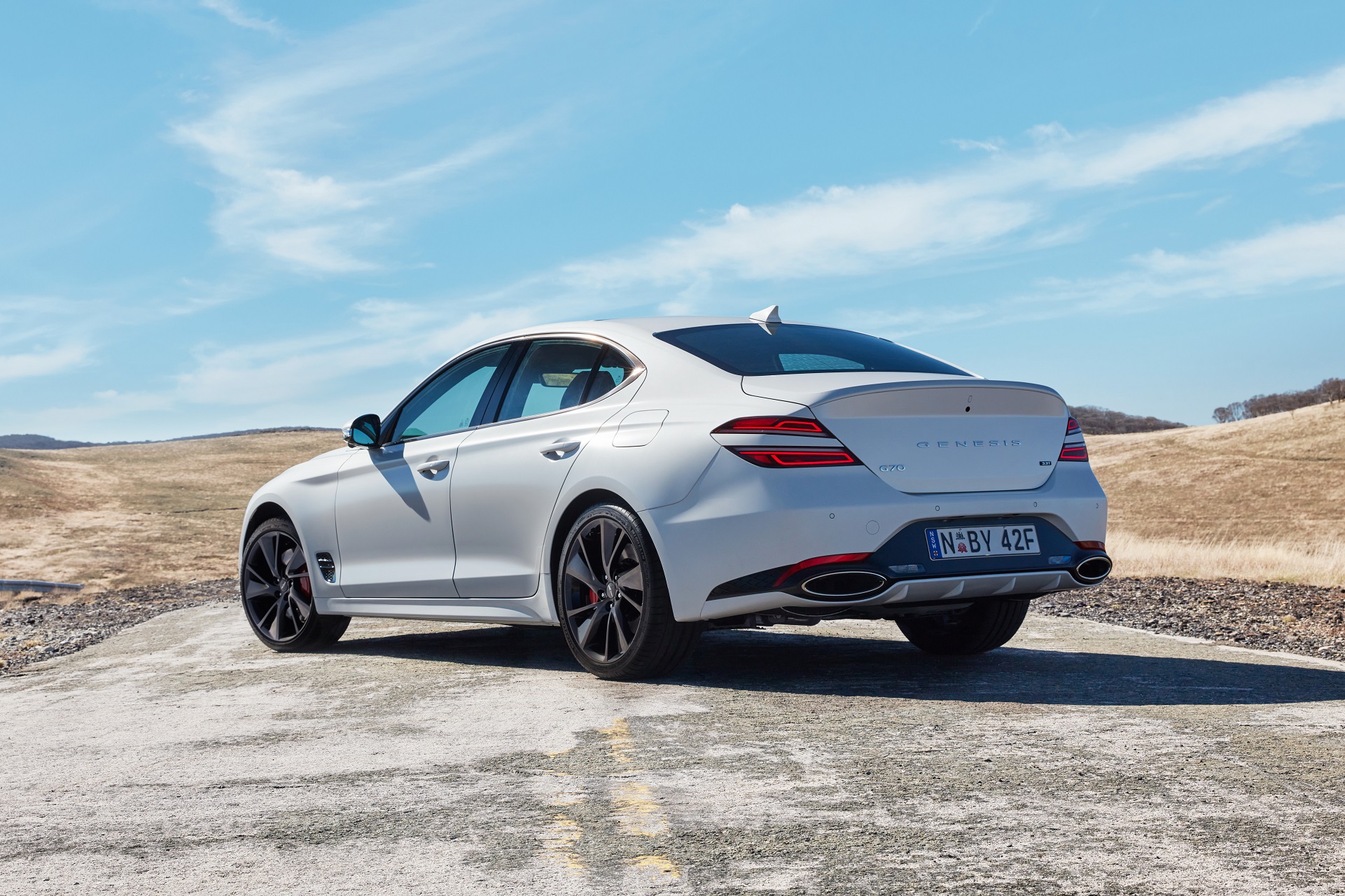 2022 Genesis G70 Sport with Luxury Pack Rear Three-Quarter Wallpapers (4)