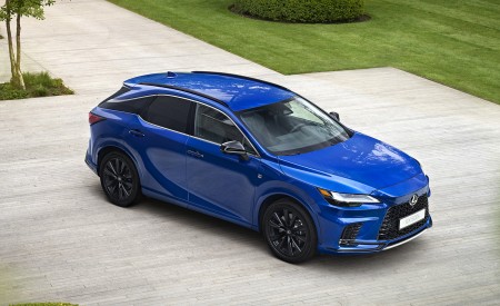 2023 Lexus RX 500h (Color: Heat Sapphire Blue) Front Three-Quarter Wallpapers 450x275 (2)