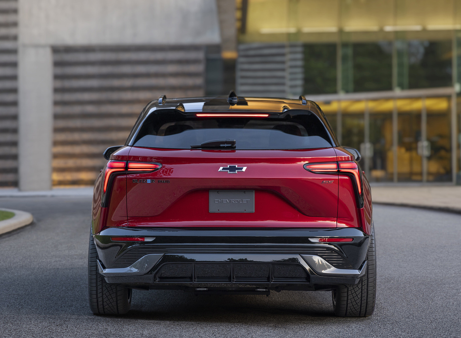 2024 Chevrolet Blazer EV SS (Color: Radiant Red Tintcoat) Rear Wallpapers (9)