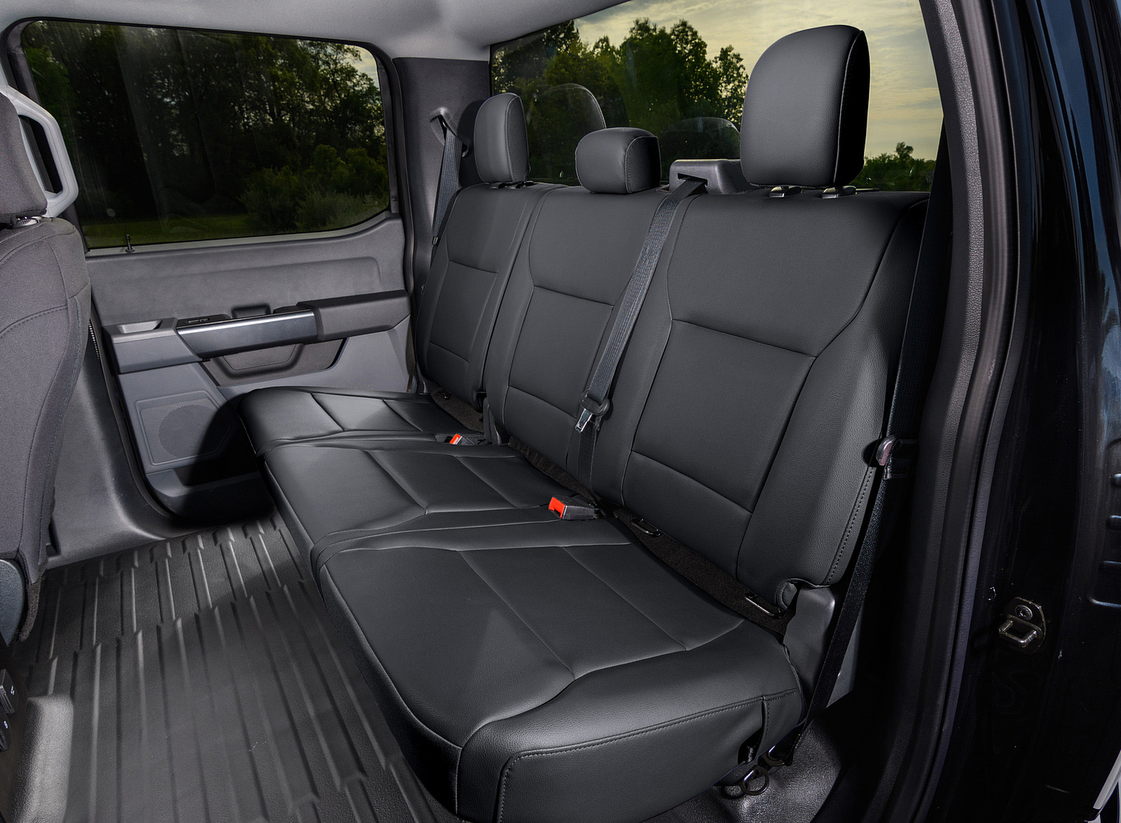 2023 Ford F-150 Lightning Pro Special Service Vehicle Interior Rear Seats Wallpapers (11)