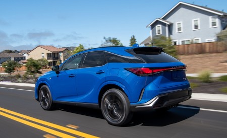 2023 Lexus RX 350 F SPORT AWD (Color: Heat Blue) Rear Three-Quarter Wallpapers 450x275 (5)