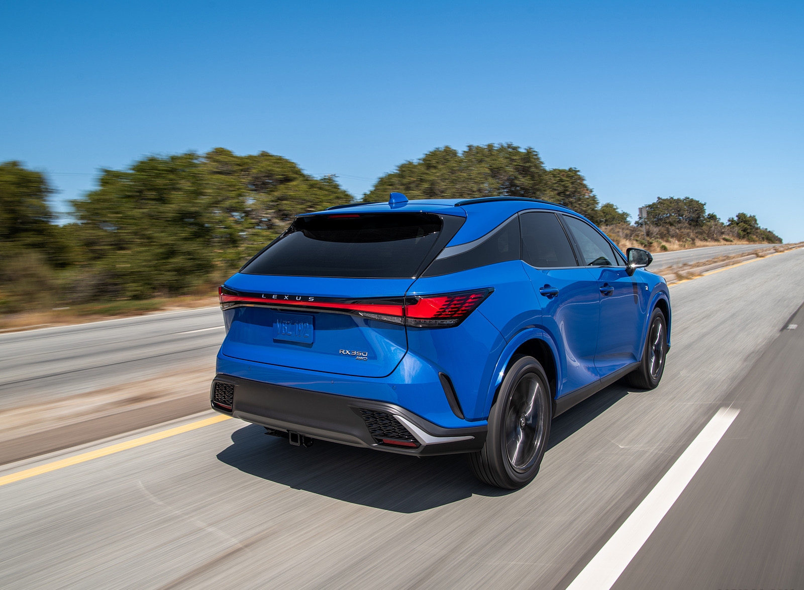 2023 Lexus RX 350 F SPORT AWD (Color: Heat Blue) Rear Three-Quarter Wallpapers (7)
