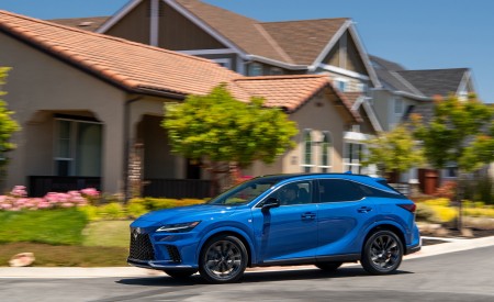 2023 Lexus RX 350 F SPORT AWD (Color: Heat Blue) Side Wallpapers 450x275 (8)