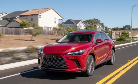 2023 Lexus RX 350h AWD (Color: Red Mica) Front Wallpapers 450x275 (5)