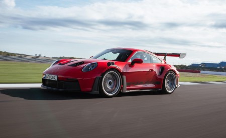 2023 Porsche 911 GT3 RS (Color: Guards Red) Front Three-Quarter Wallpapers 450x275 (12)