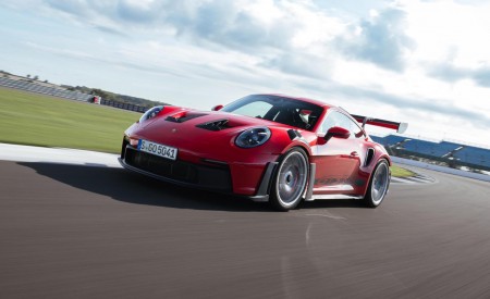 2023 Porsche 911 GT3 RS (Color: Guards Red) Front Three-Quarter Wallpapers 450x275 (5)