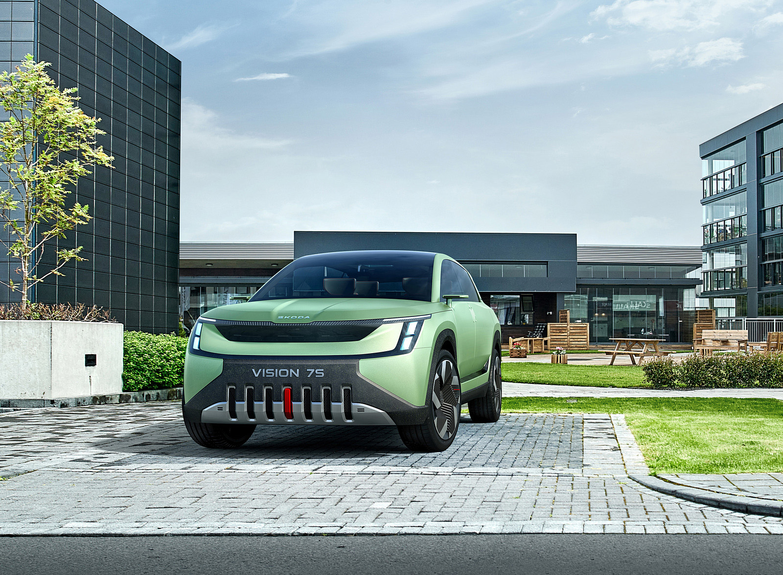 2022 Škoda Vision 7S Concept Front Wallpapers (9)