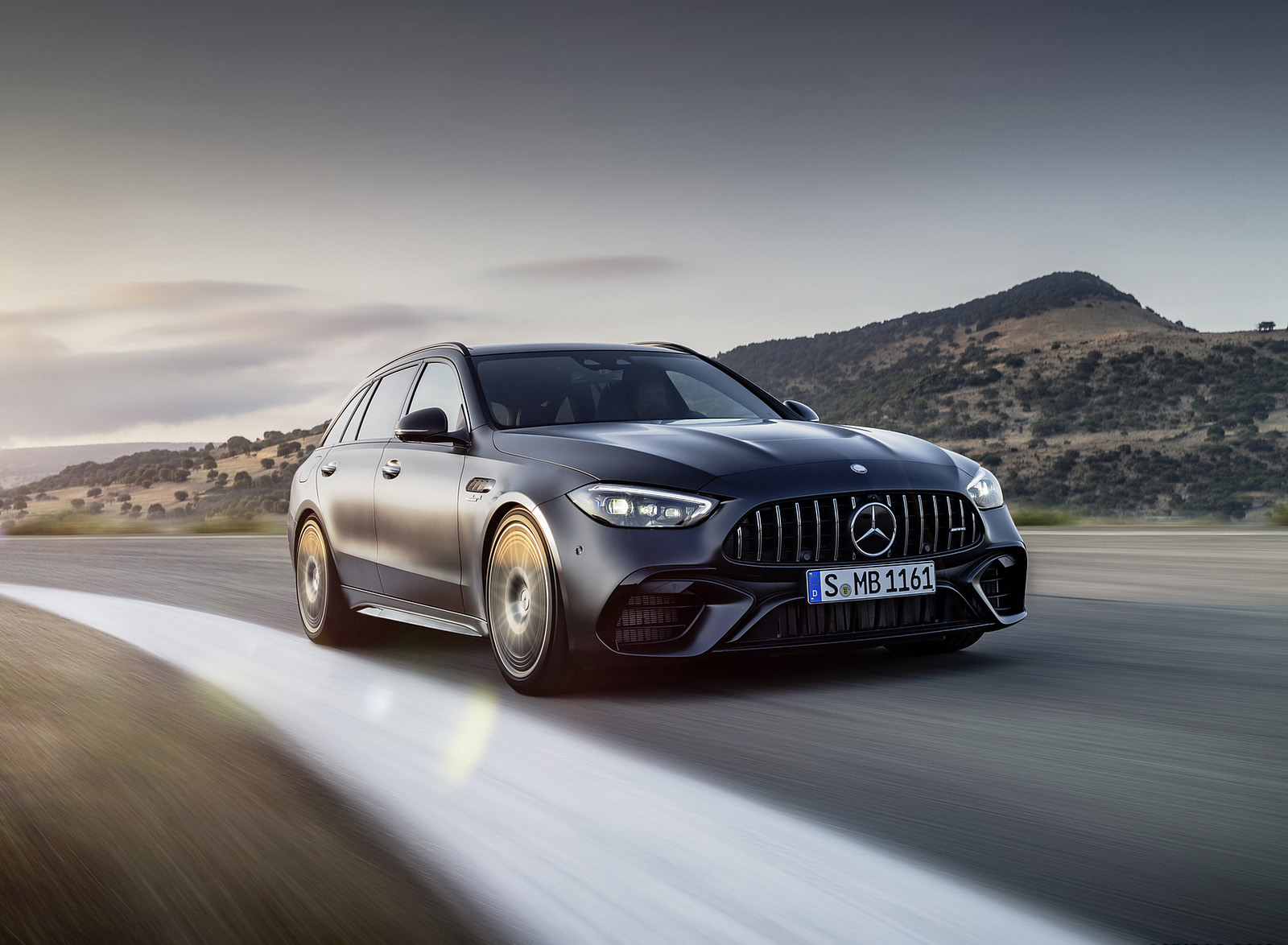 2023 Mercedes-AMG C 63 S E Performance Estate (Color: Graphite Grey Magno) Front Three-Quarter Wallpapers (8)
