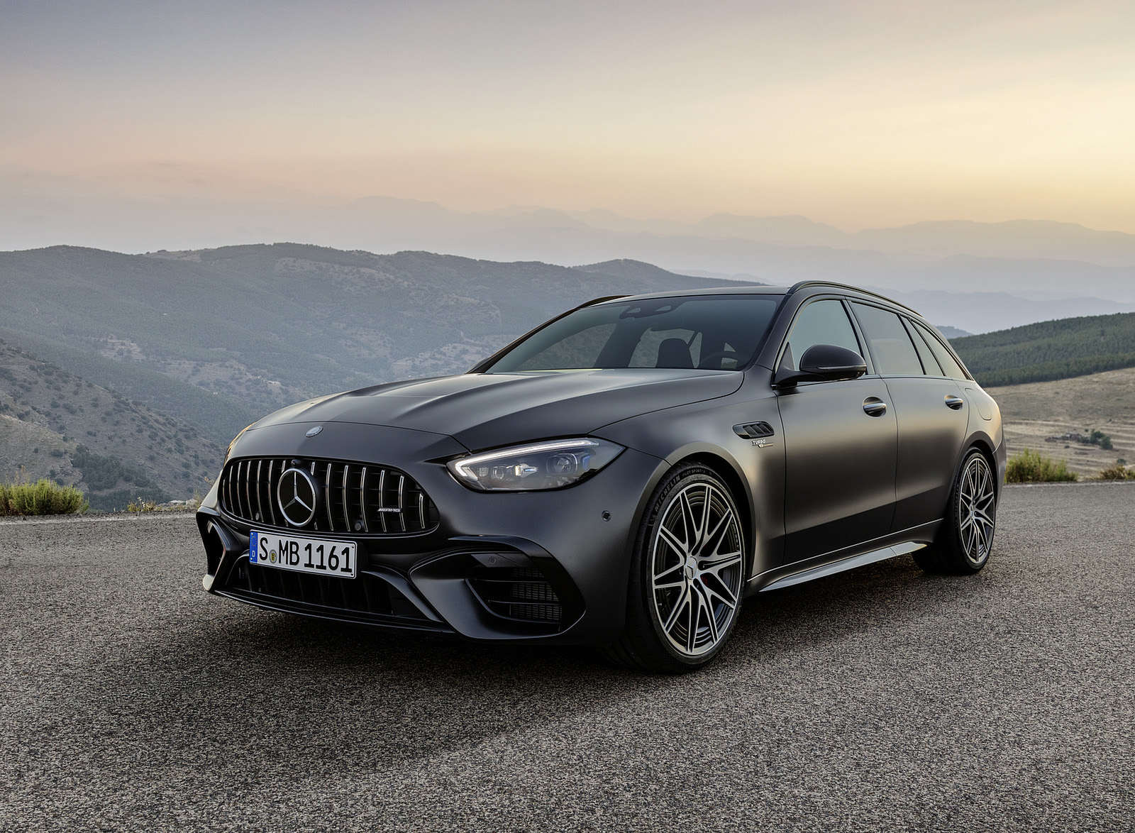 2023 Mercedes-AMG C 63 S E Performance Estate (Color: Graphite Grey Magno) Front Three-Quarter Wallpapers (12)