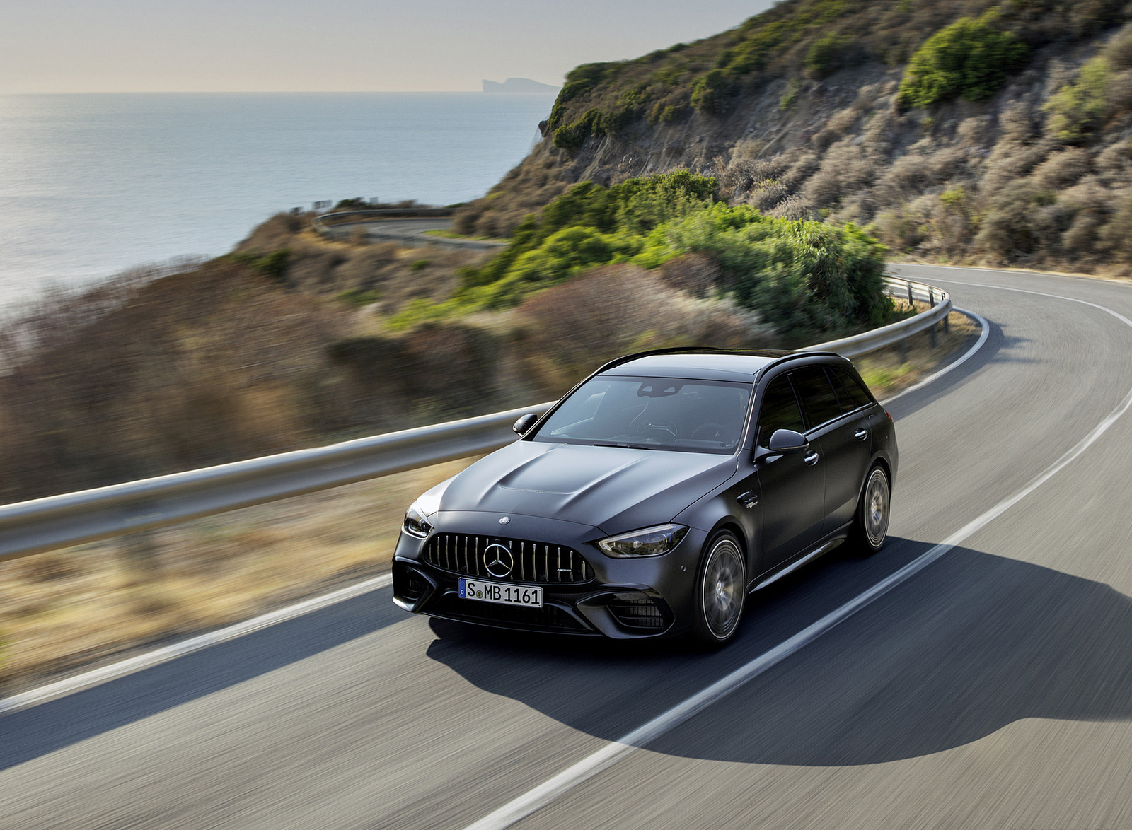 2023 Mercedes-AMG C 63 S E Performance Estate (Color: Graphite Grey Magno) Front Three-Quarter Wallpapers (4)