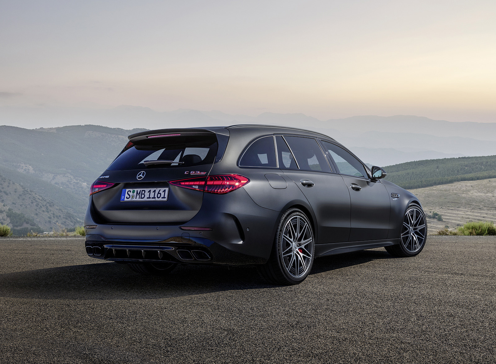 2023 Mercedes-AMG C 63 S E Performance Estate (Color: Graphite Grey Magno) Rear Three-Quarter Wallpapers (14)