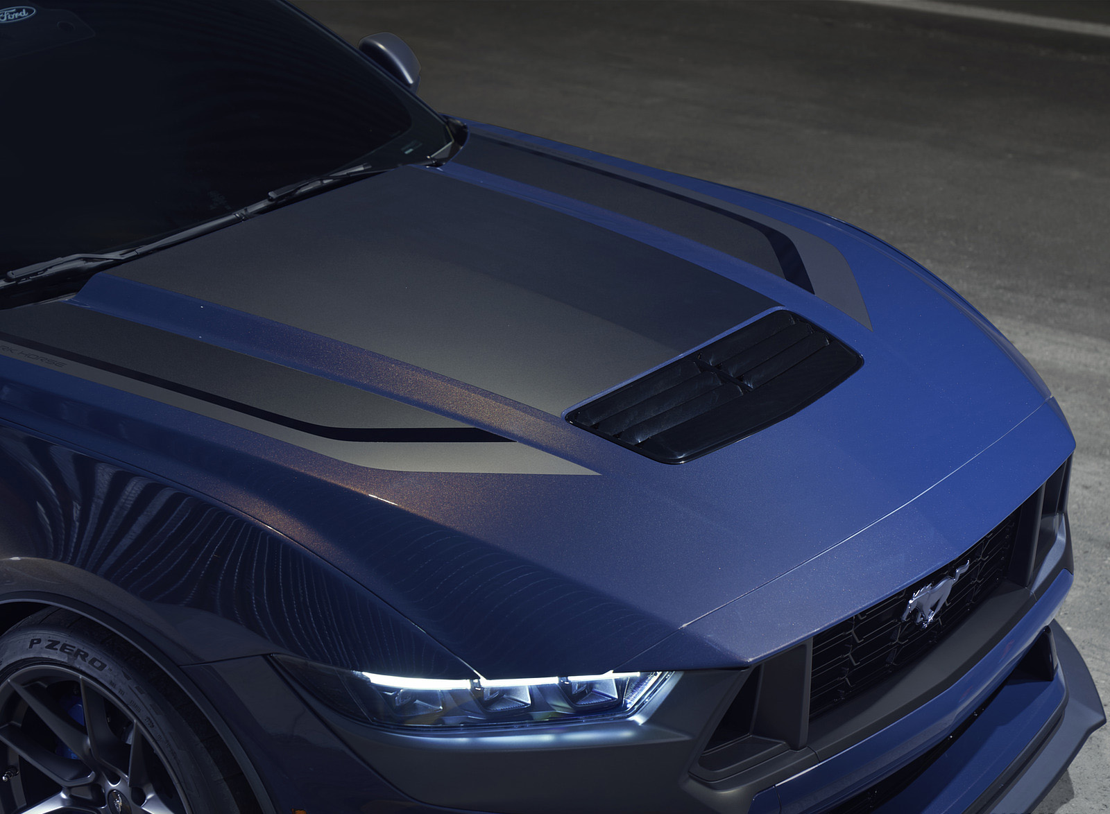 2024 Ford Mustang Dark Horse Hood Wallpapers (11)