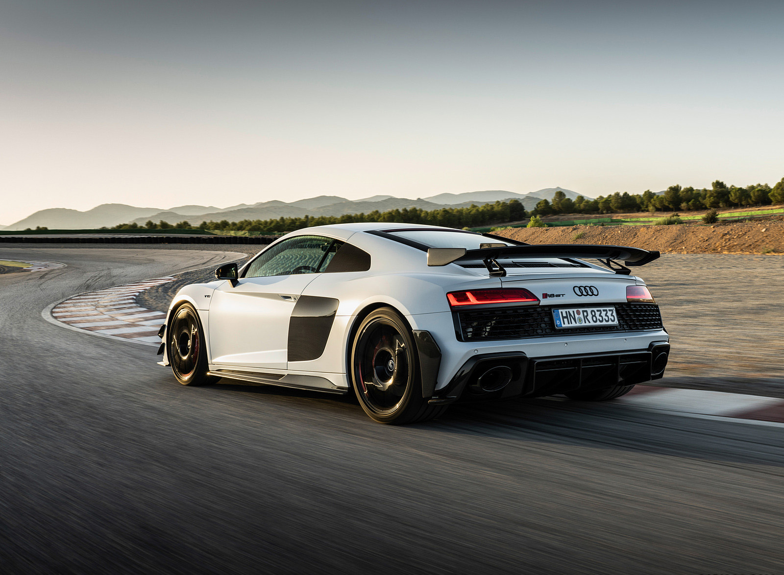 2023 Audi R8 Coupe V10 GT RWD (Color: Suzuka Grey) Rear Three-Quarter Wallpapers (12)
