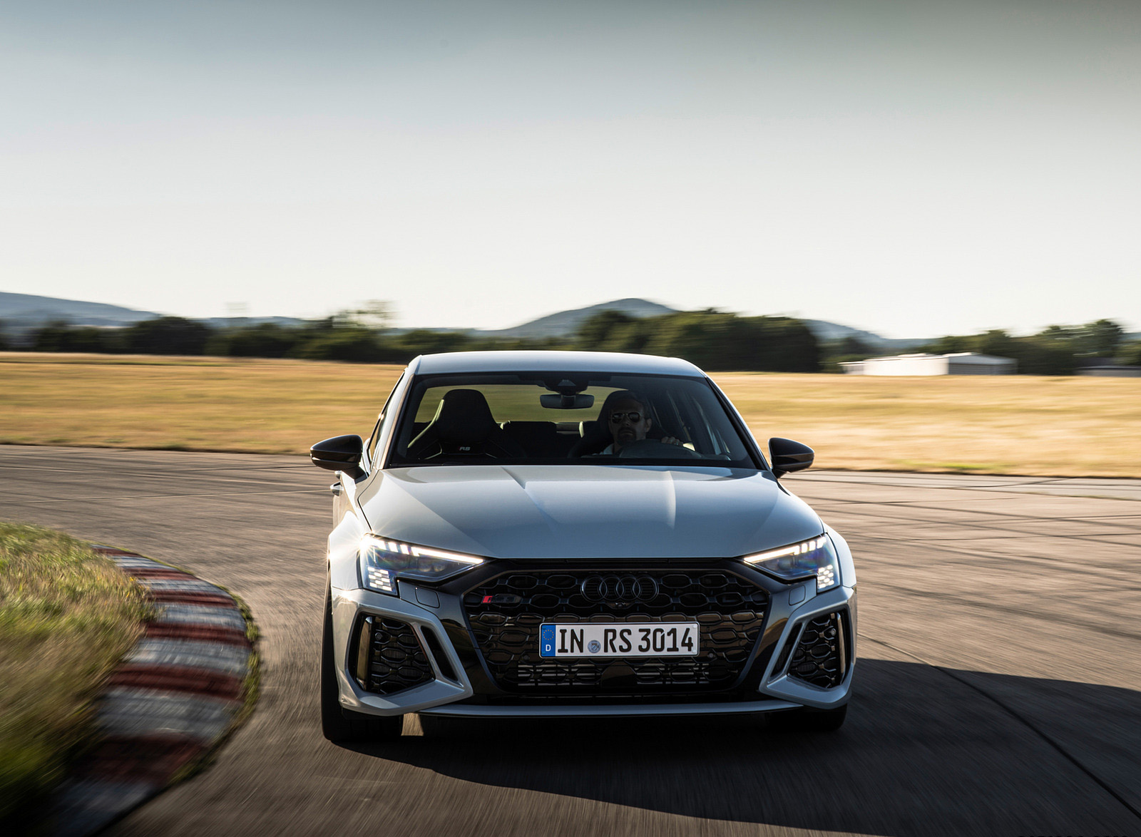 2023 Audi RS 3 Sedan Performance Edition (Color: Arrow Gray Pearl Effect) Front Wallpapers (12)