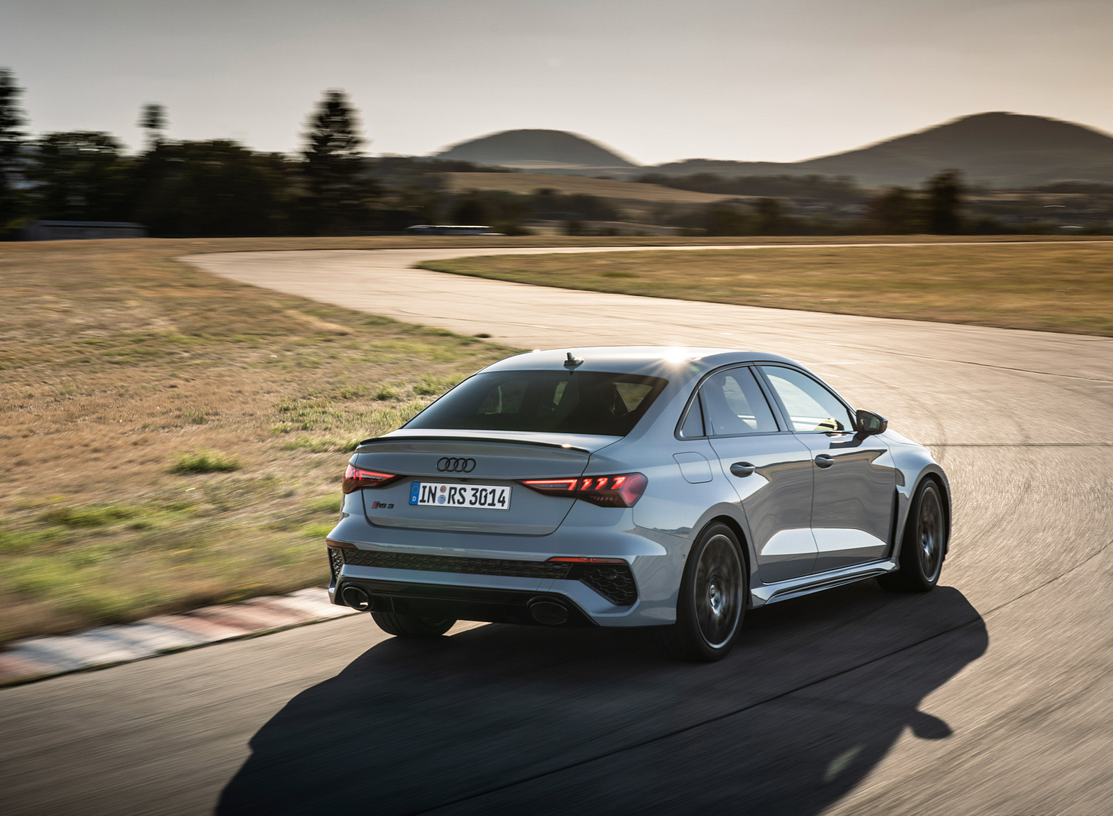 2023 Audi RS 3 Sedan Performance Edition (Color: Arrow Gray Pearl Effect) Rear Three-Quarter Wallpapers (13)